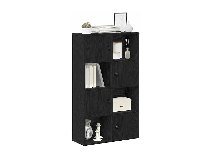 Bibliothèque chêne noir 60x24x101,5 bois d'ingénierie