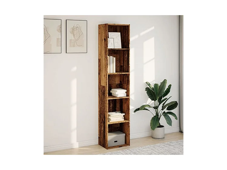 Bibliothèque vieux bois 40x30x189 bois d'ingénierie