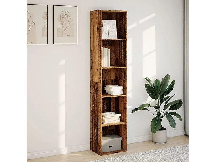 Bibliothèque vieux bois 40x30x189 bois d'ingénierie