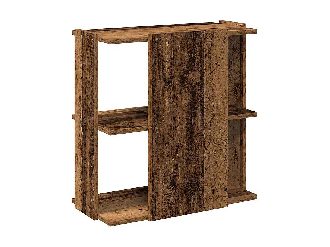 Bibliothèque à 3 niveaux vieux bois 60x30x60 bois ingénierie