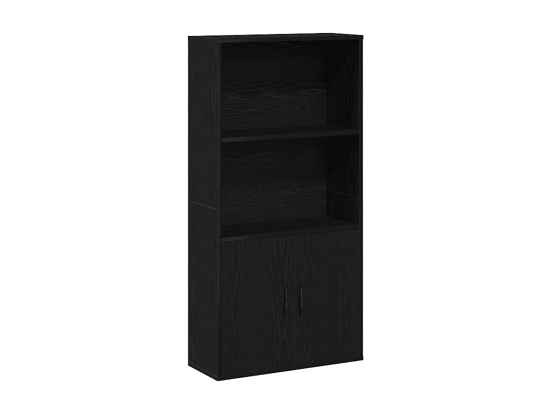 Bibliothèque chêne noir 60x24x120 bois d'ingénierie