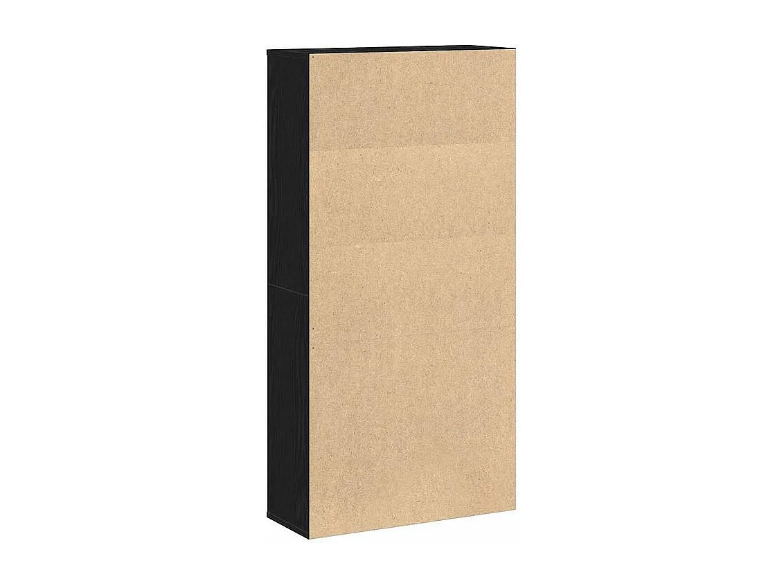 Bibliothèque chêne noir 60x24x120 bois d'ingénierie