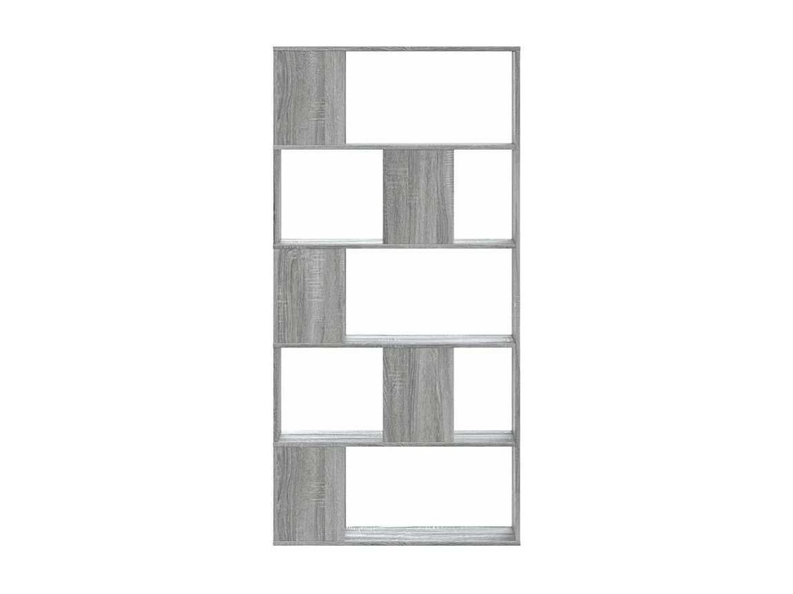 Bibliothèque 5 niveaux sonoma gris bois d'ingénierie