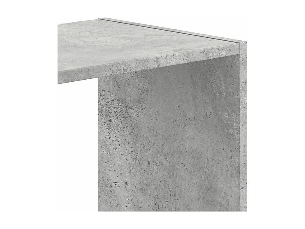 Bibliothèque gris béton 102x32x102 bois d'ingénierie