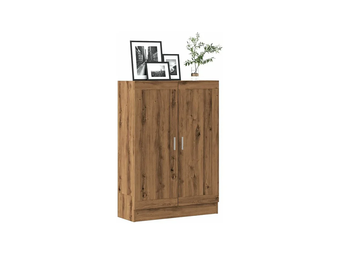 Bibliothèque chêne artisanal 82,5x30,5x115 bois d'ingénierie