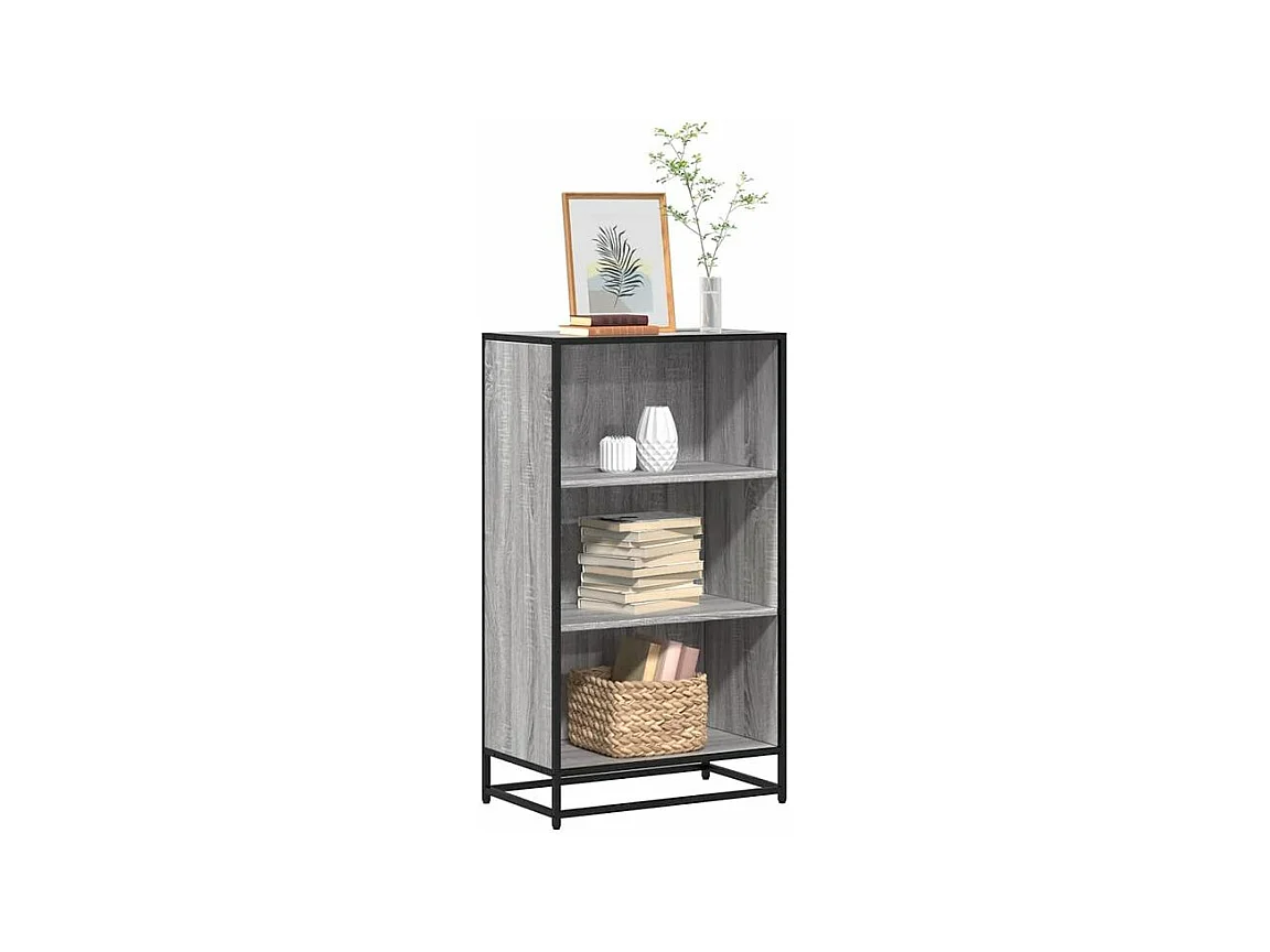 Bibliothèque sonoma gris 60x35x107,5 bois d'ingénierie