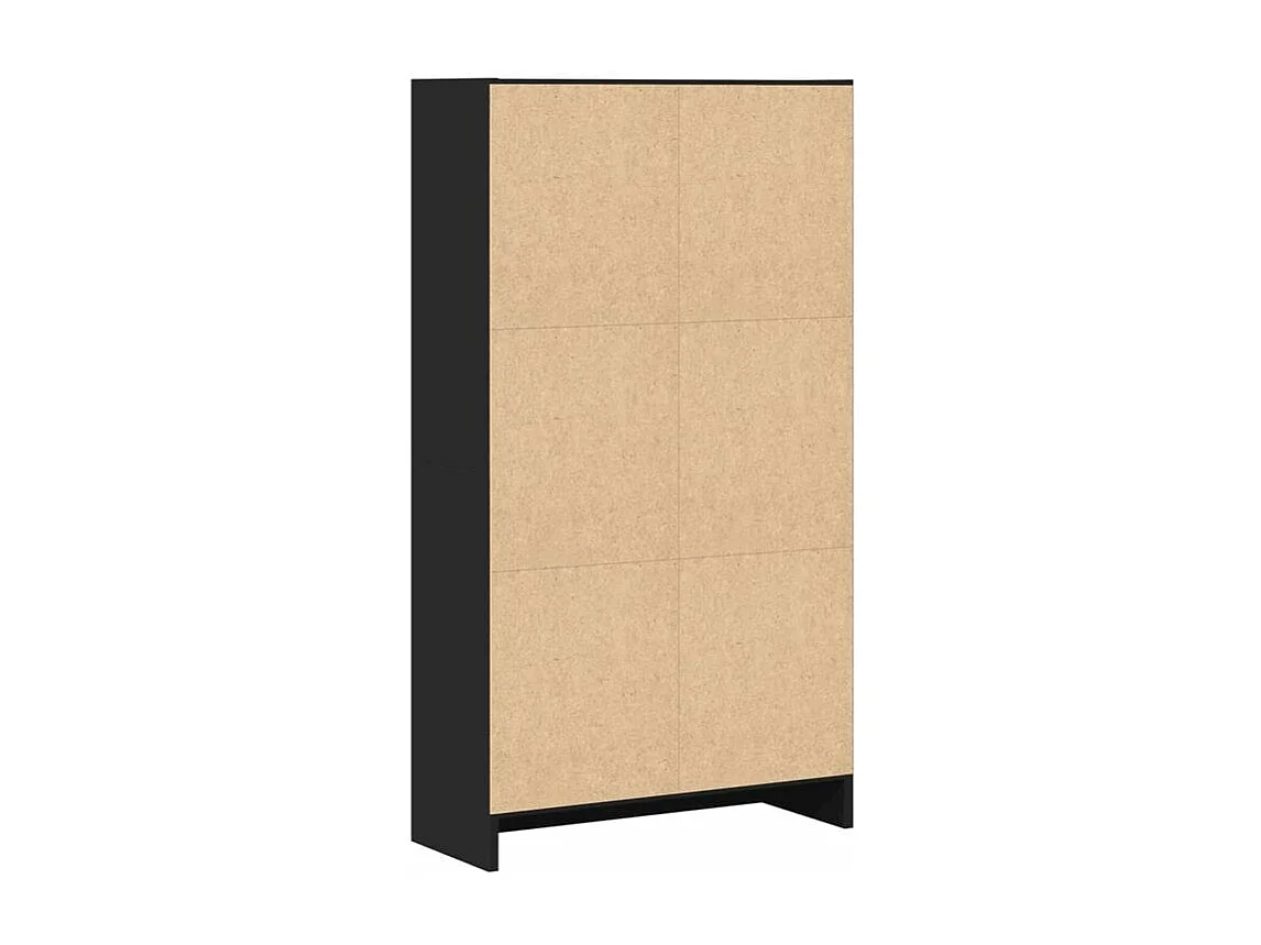 Bibliothèque noir 60x24x109 bois d'ingénierie