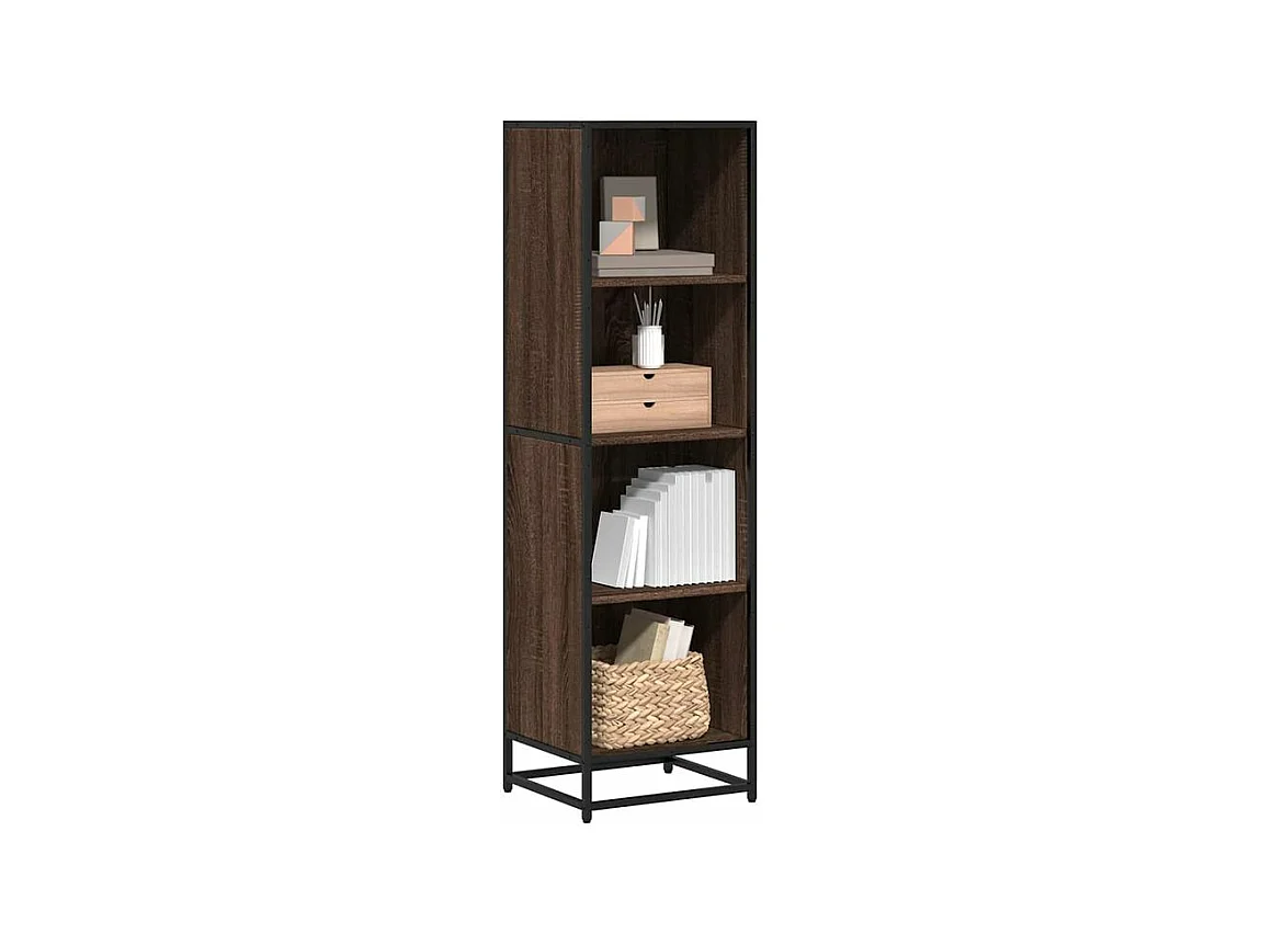Bibliothèque chêne marron 40x35x139 bois d'ingénierie
