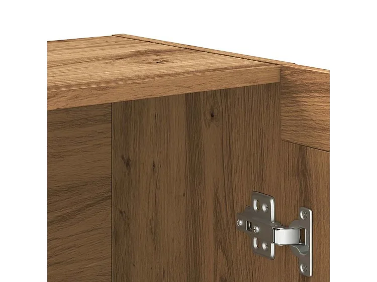 Bibliothèque chêne artisanal 82,5x30,5x115 bois d'ingénierie