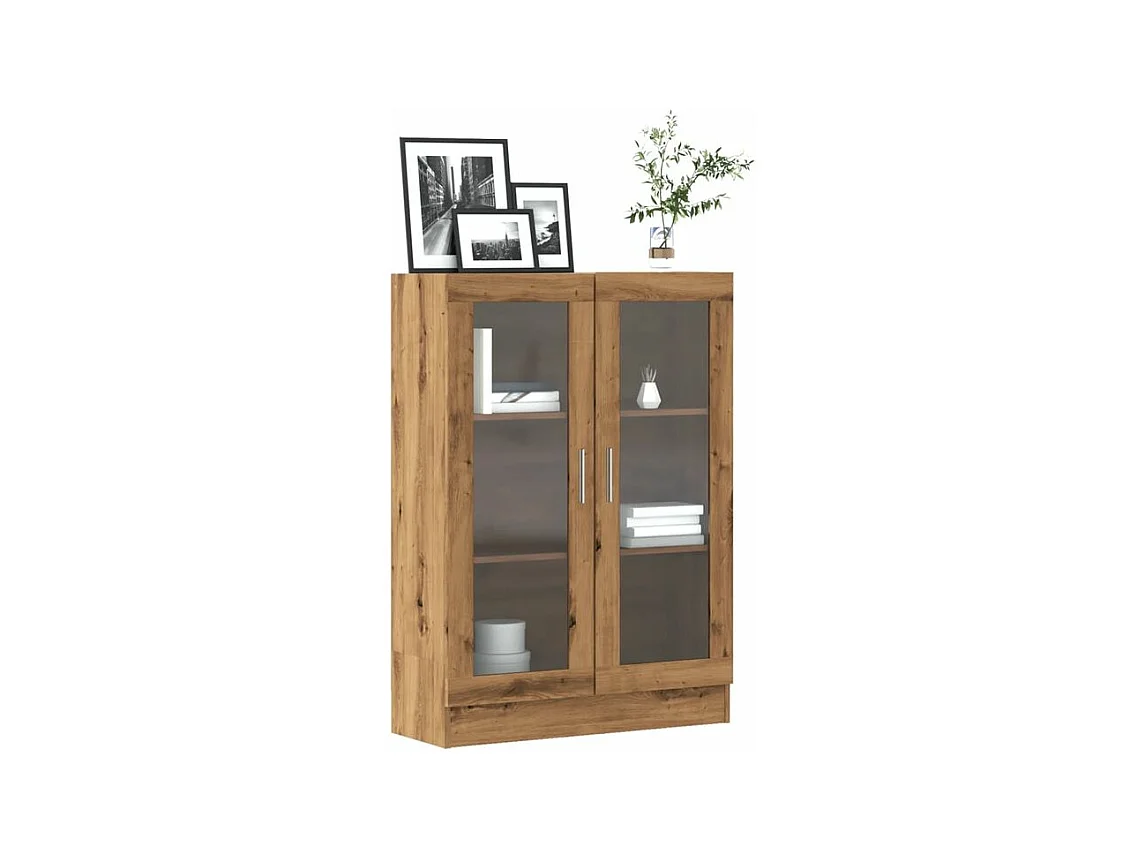 Bibliothèque chêne artisanal 82,5x30,5x115 bois d'ingénierie