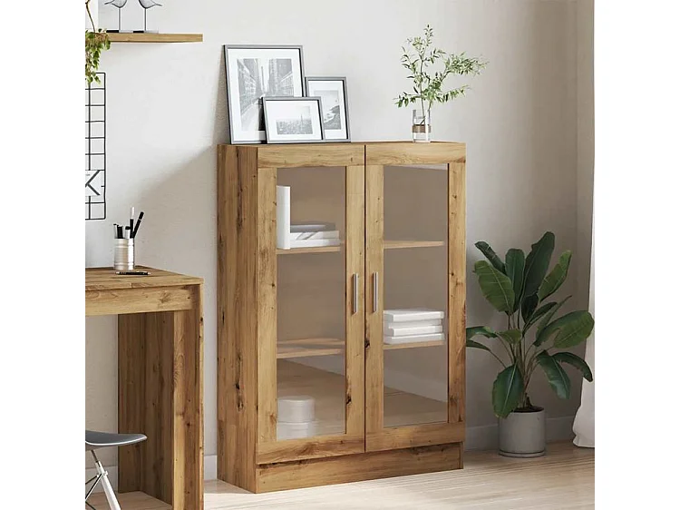 Bibliothèque chêne artisanal 82,5x30,5x115 bois d'ingénierie