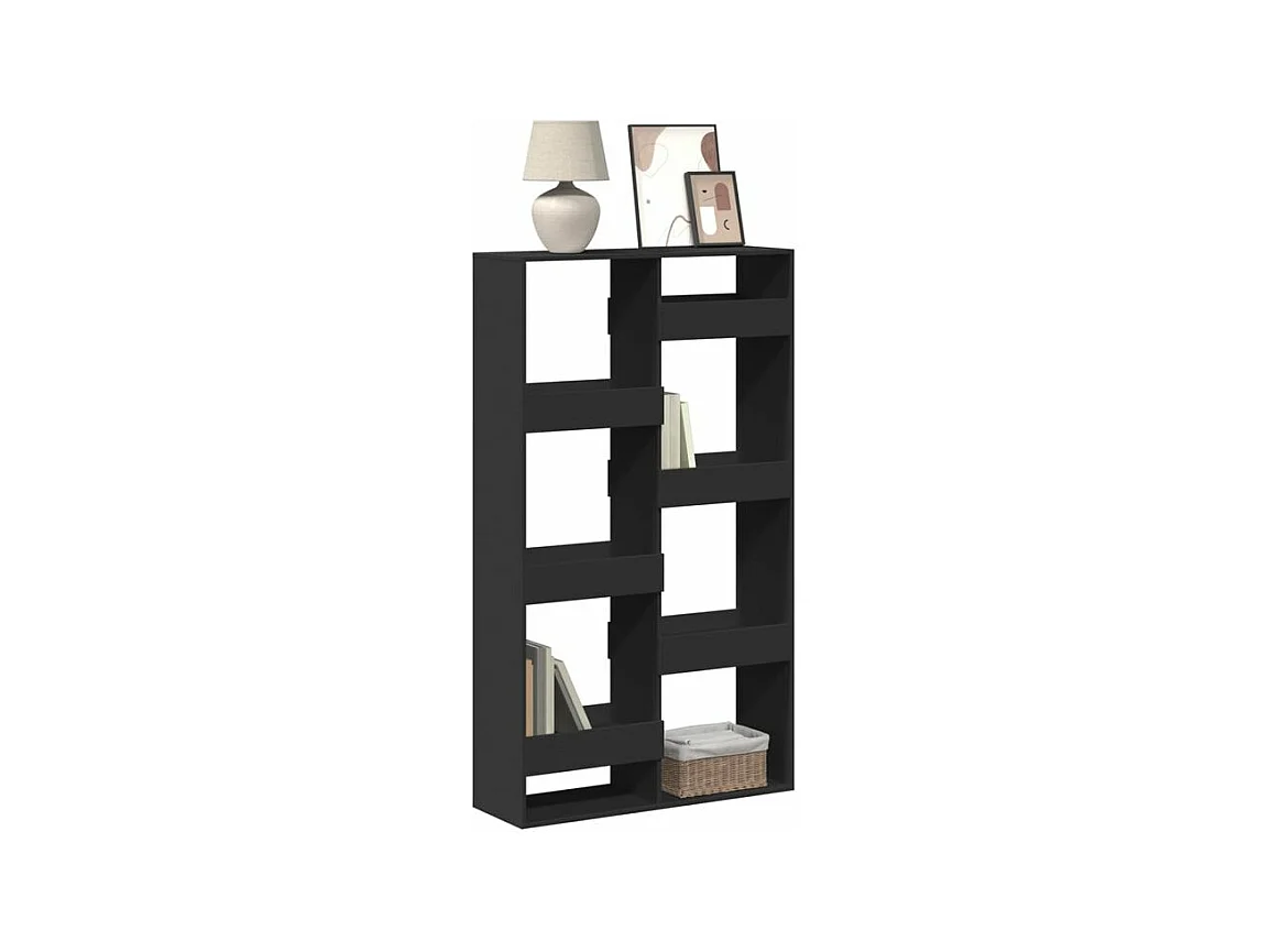 Bibliothèque noir 100x33x175 bois d'ingénierie
