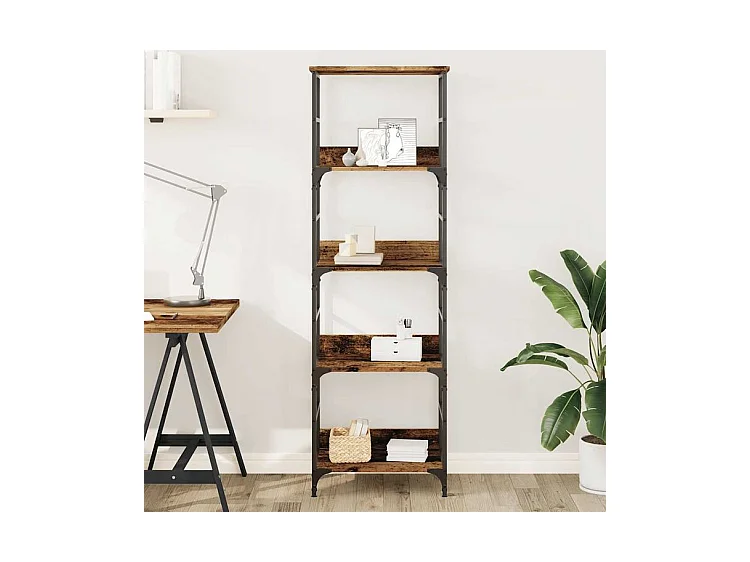 Bibliothèque vieux bois 50x33x153 bois d'ingénierie