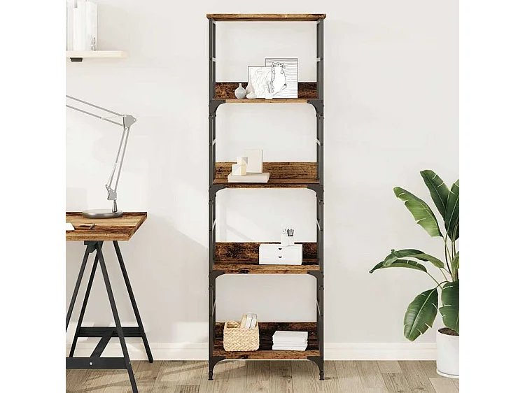 Bibliothèque vieux bois 50x33x153 bois d'ingénierie