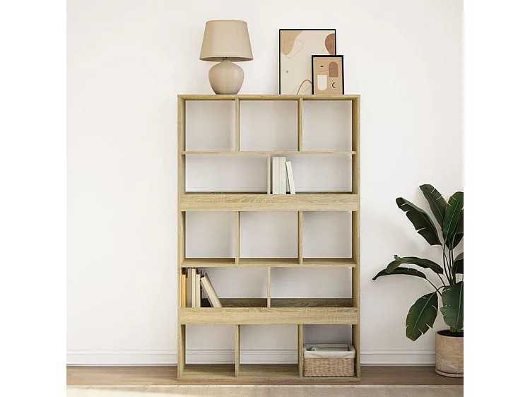 Bibliothèque chêne sonoma 100x33x156,5 bois d'ingénierie