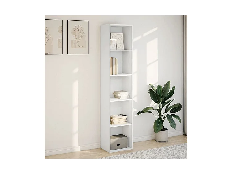 Bibliothèque blanc 40x30x189 bois d'ingénierie