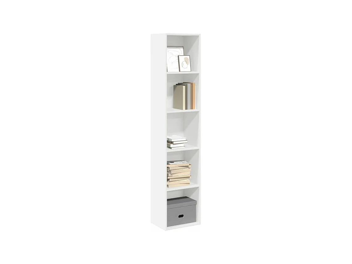 Bibliothèque blanc 40x30x189 bois d'ingénierie