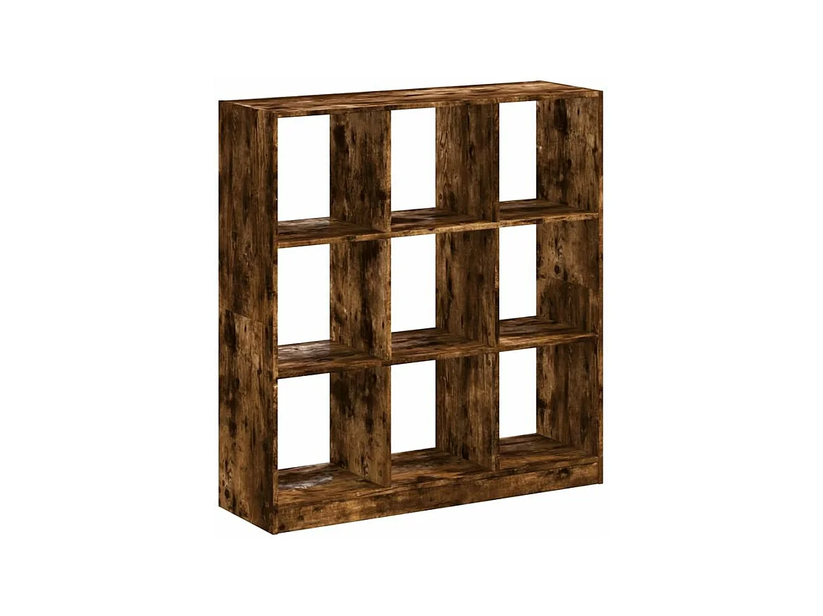 Bibliothèque chêne fumé 102x32x108 bois d'ingénierie