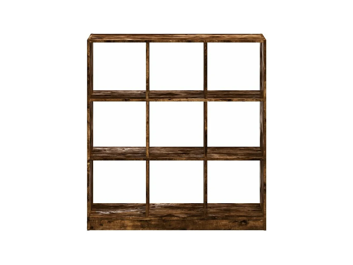 Bibliothèque chêne fumé 102x32x108 bois d'ingénierie