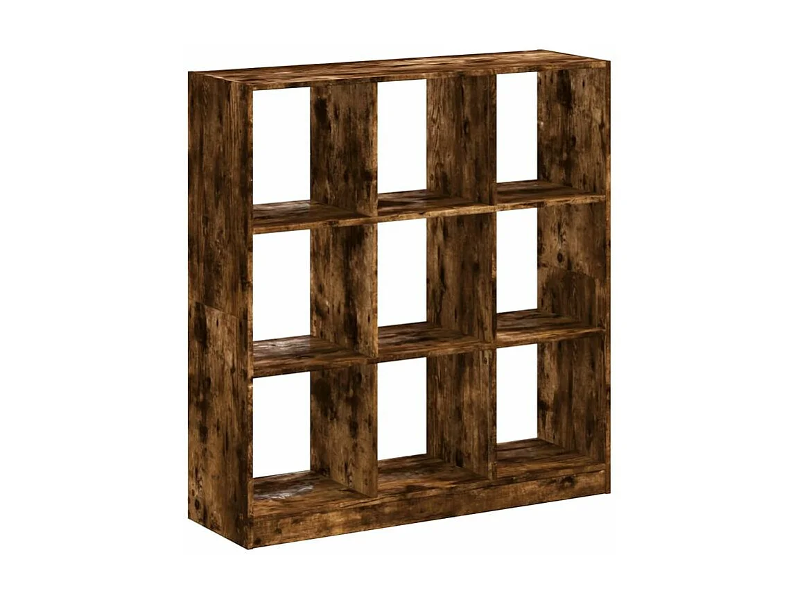 Bibliothèque chêne fumé 102x32x108 bois d'ingénierie