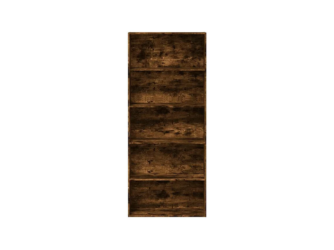 Bibliothèque 5 niveaux en bois Klazo L80xH189xP30 - Style Classique-Couleur Marron fumé