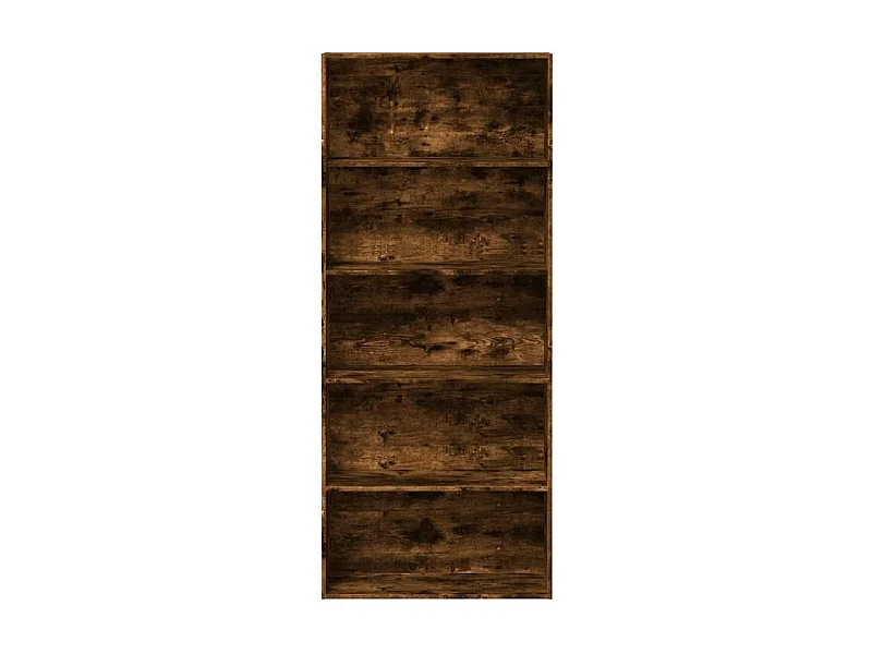 Bibliothèque 5 niveaux en bois Klazo L80xH189xP30 - Style Classique-Couleur Marron fumé