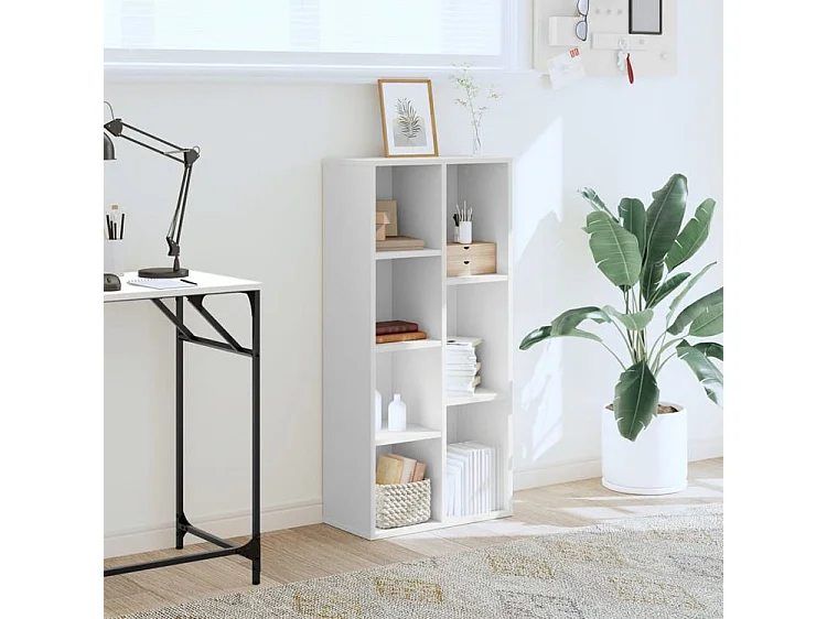 Bibliothèque blanc 50x25x105 bois d'ingénierie