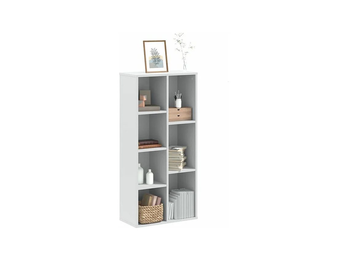Bibliothèque blanc 50x25x105 bois d'ingénierie