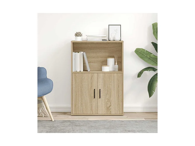 Bibliothèque chêne sonoma 60x24x85 bois d'ingénierie