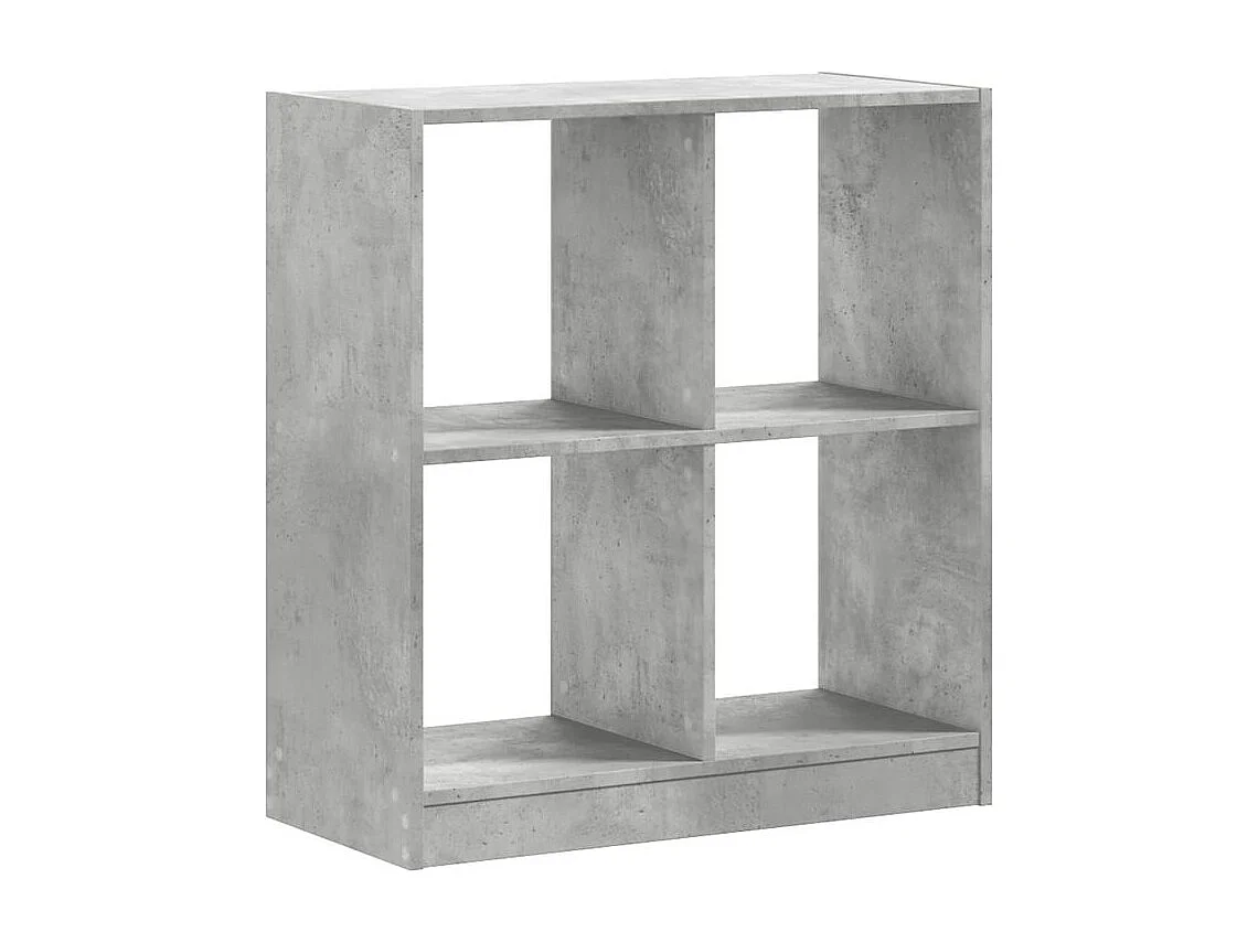 Bibliothèque gris béton 68,5x32x75 bois d'ingénierie