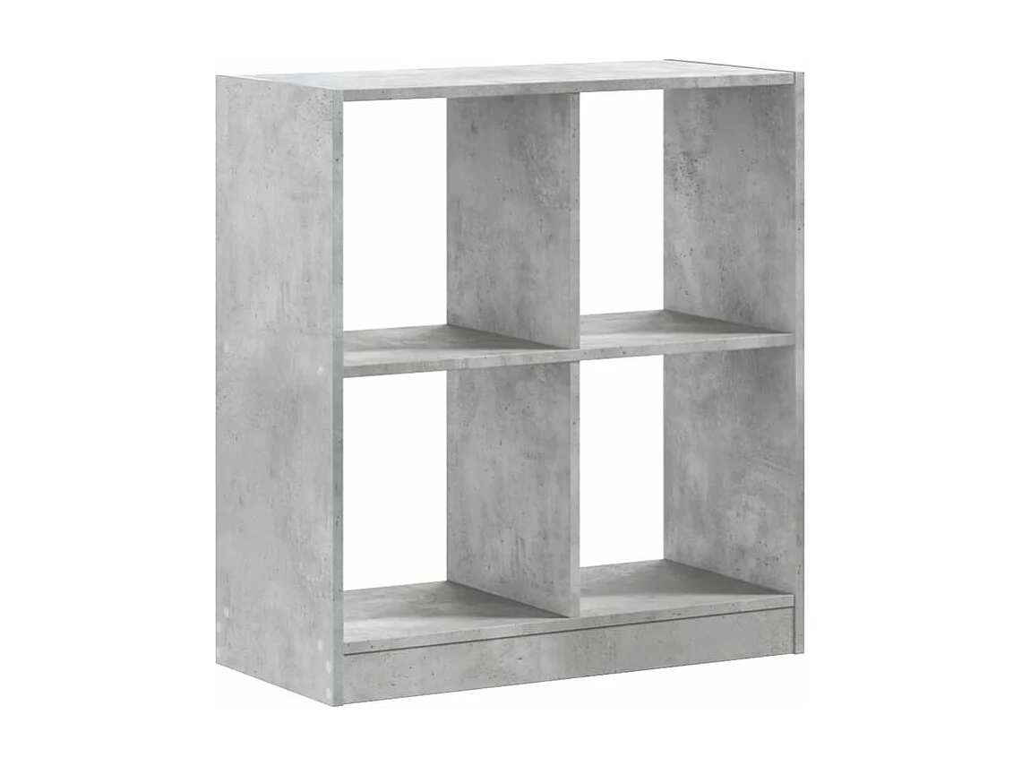 Bibliothèque gris béton 68,5x32x75 bois d'ingénierie