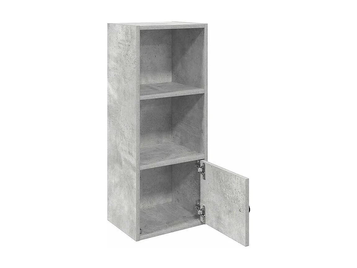 Bibliothèque gris béton 31x24x77 bois d'ingénierie