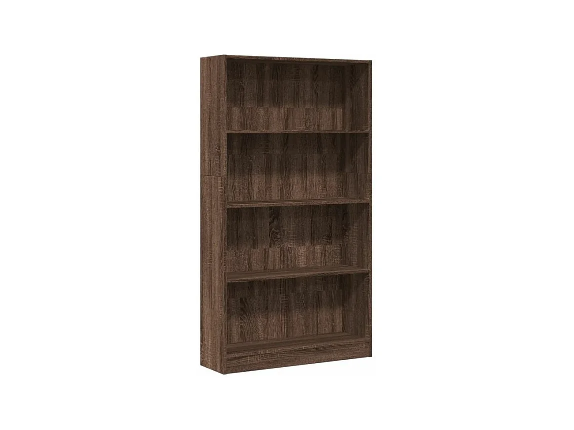 Bibliothèque chêne marron 80x24x143 bois d'ingénierie