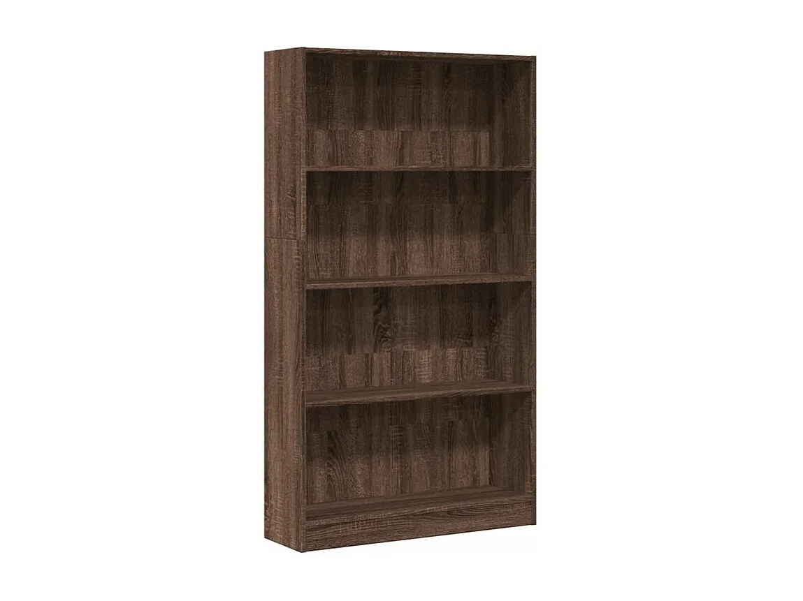 Bibliothèque chêne marron 80x24x143 bois d'ingénierie
