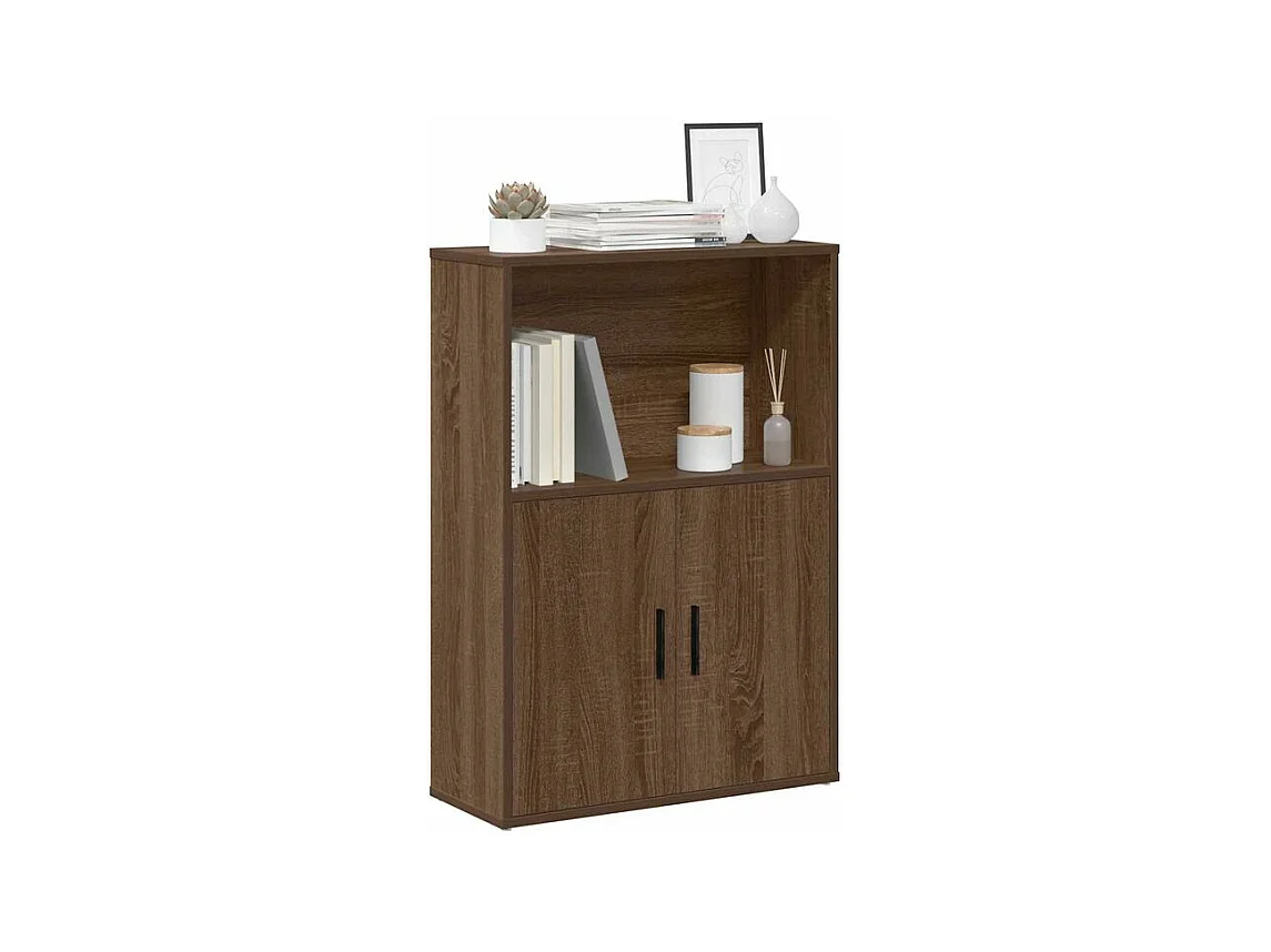 Bibliothèque chêne marron 60x24x85 bois d'ingénierie