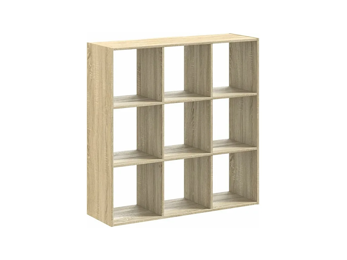 Bibliothèque chêne sonoma 102x32x102 bois d'ingénierie