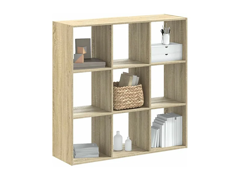 Bibliothèque chêne sonoma 102x32x102 bois d'ingénierie