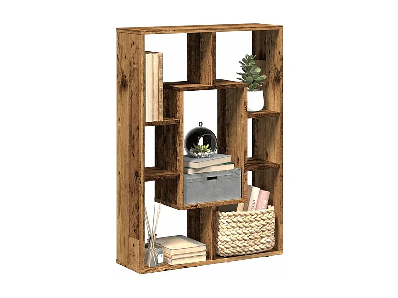 Petite bibliothèque modulable Loza 63cm - Verticale ou horizontale-Couleur Marron noisette