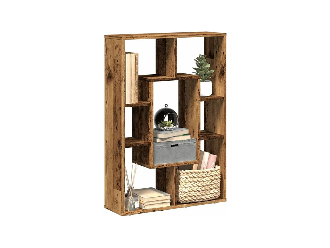 Petite bibliothèque modulable Loza 63cm - Verticale ou horizontale-Couleur Marron noisette
