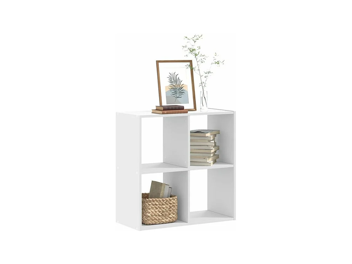 Bibliothèque blanc 68,5x32x68,5 bois d'ingénierie