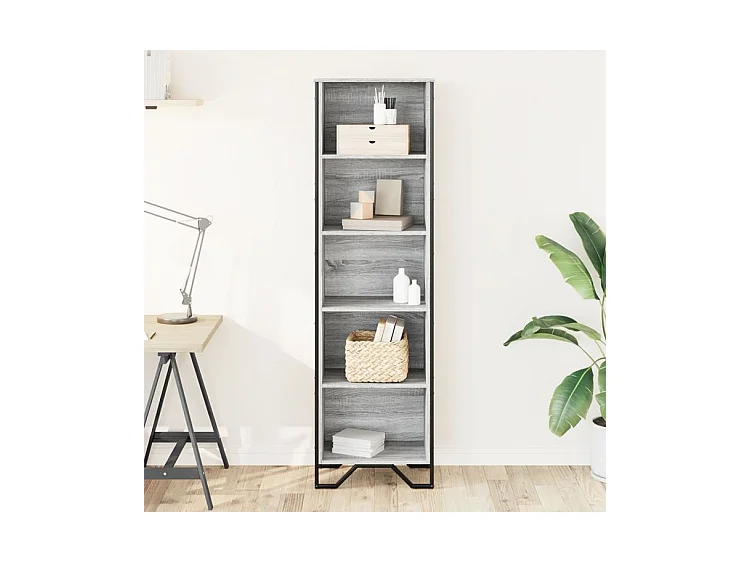 Bibliothèque sonoma gris 50x31x169 bois d'ingénierie