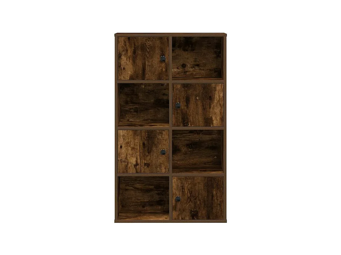 Bibliothèque chêne fumé 60x24x101,5 bois d'ingénierie