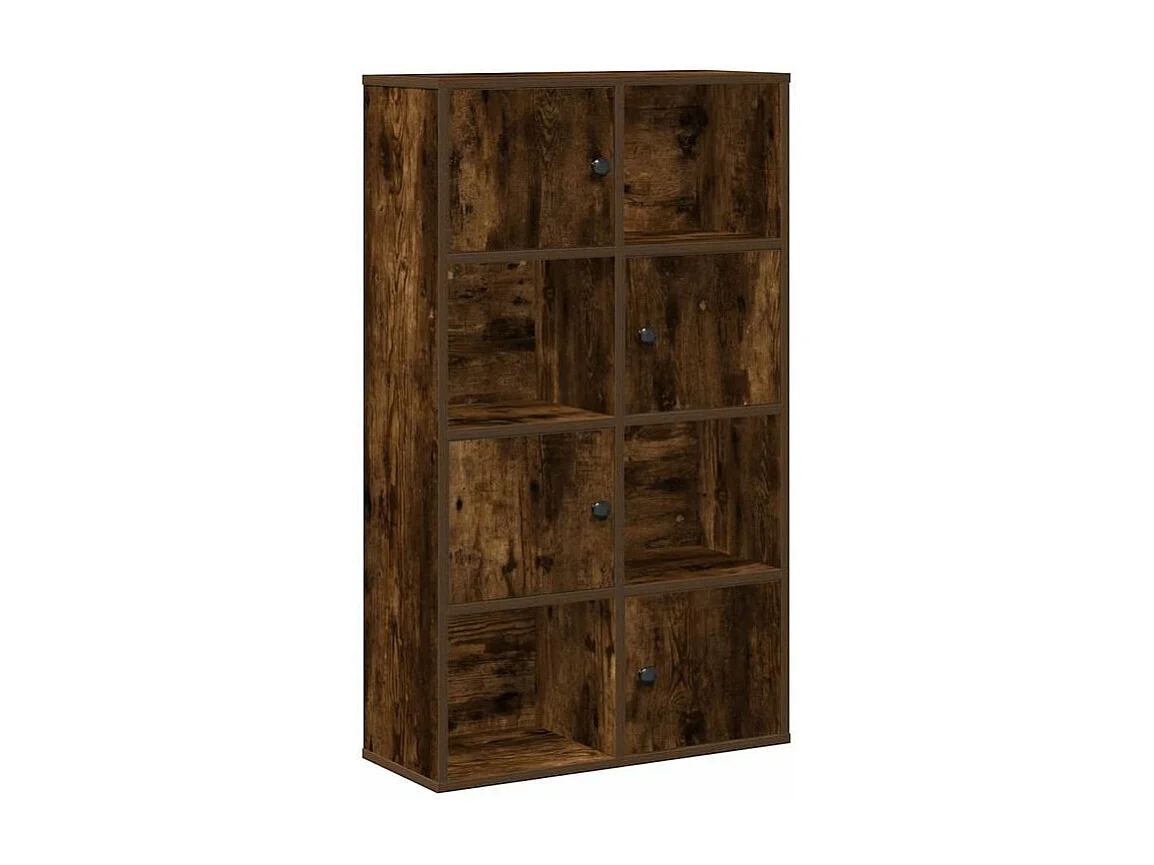 Bibliothèque chêne fumé 60x24x101,5 bois d'ingénierie