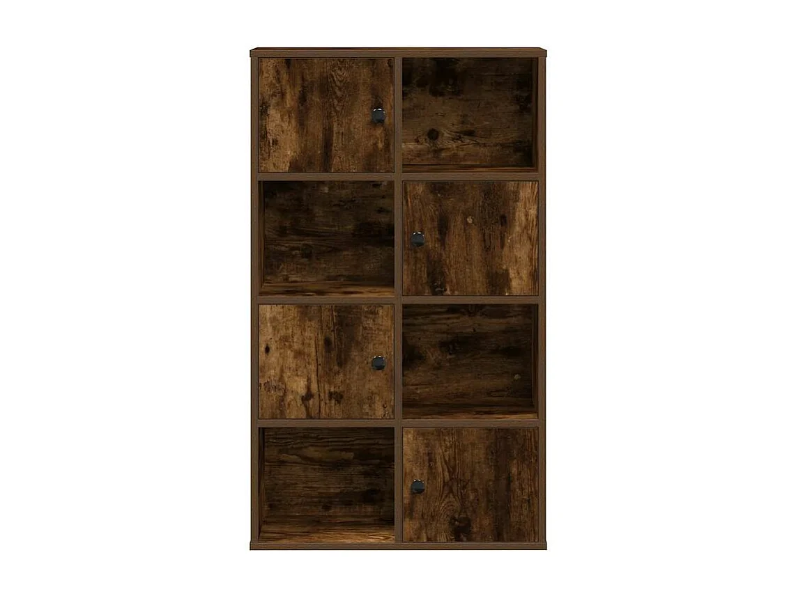 Bibliothèque chêne fumé 60x24x101,5 bois d'ingénierie