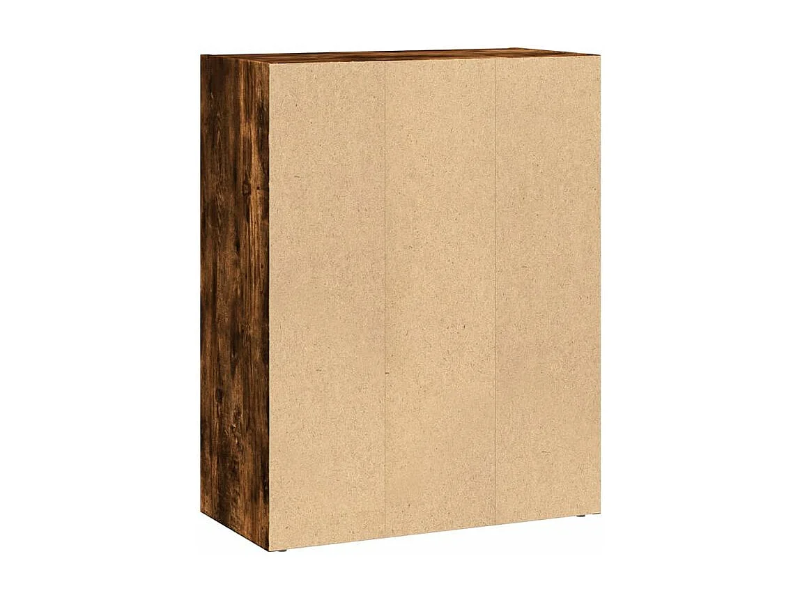 Bibliothèque chêne fumé 60x30x77 bois d'ingénierie