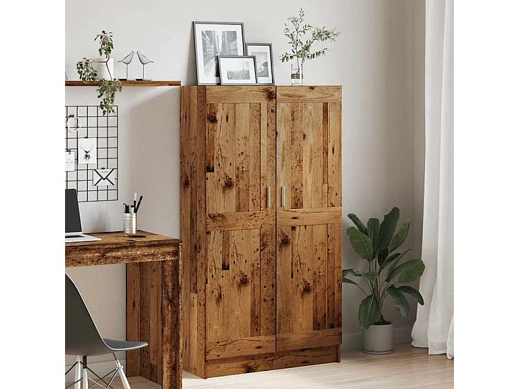 Bibliothèque vieux bois 82,5x30,5x150 bois d'ingénierie