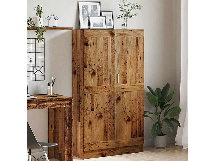 Bibliothèque vieux bois 82,5x30,5x150 bois d'ingénierie