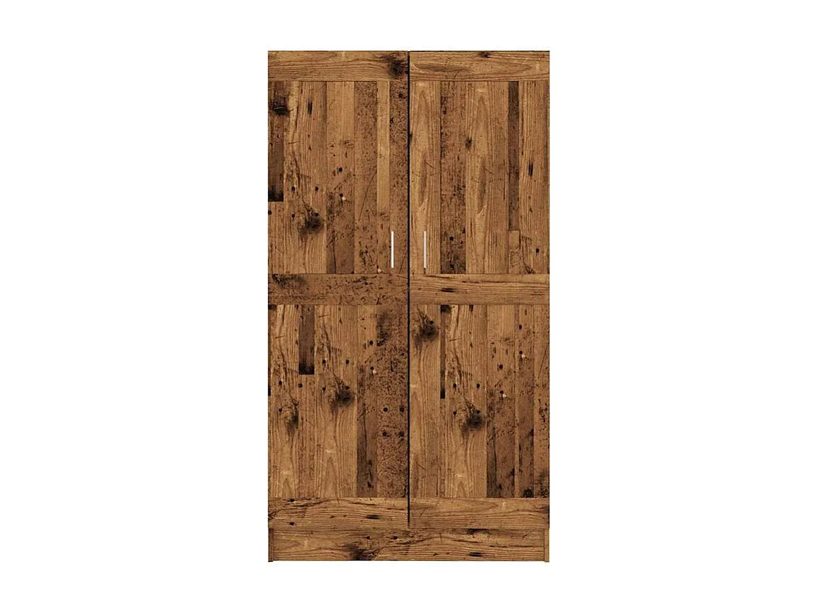 Armoire multifonction mi hauteur 2 portes Kala 82cm - Solution gain de place-Marron noisette