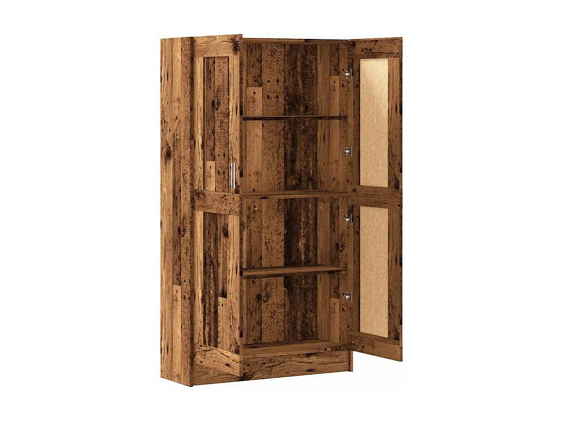 Armoire multifonction mi hauteur 2 portes Kala 82cm - Solution gain de place-Marron noisette