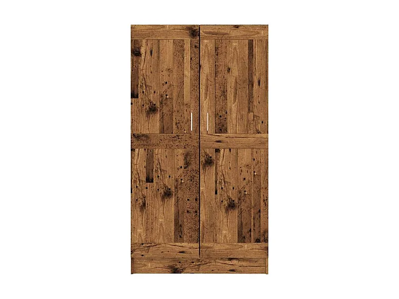 Armoire multifonction mi hauteur 2 portes Kala 82cm - Solution gain de place-Marron noisette